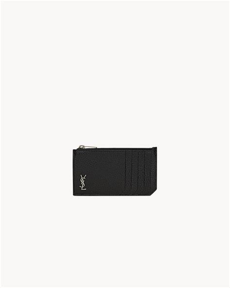 ysl cassandre card case grained leather|Saint Laurent Tiny Cassandre Card Case in Grained .